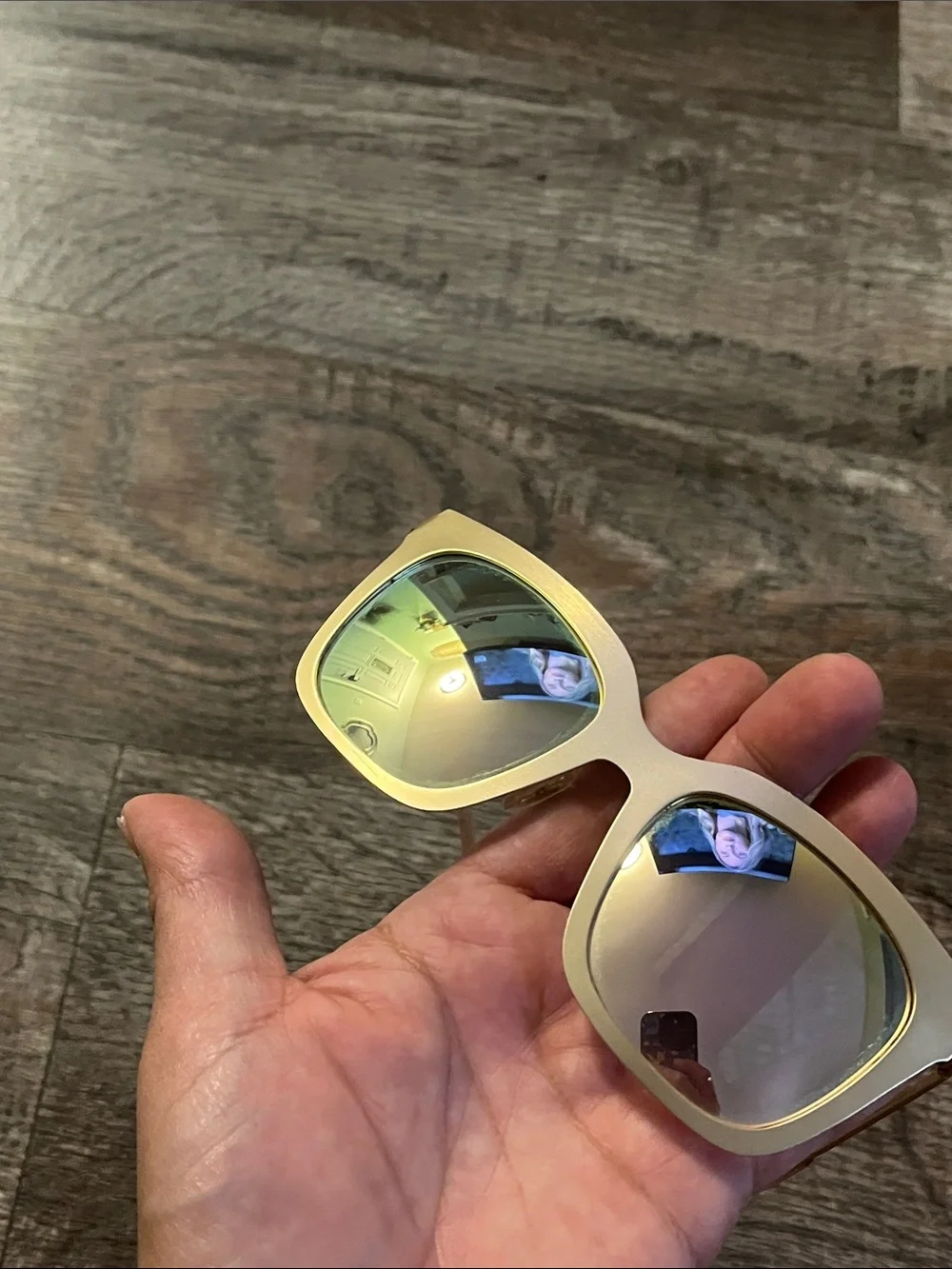 Diff Eyewear Cat Eye Sunglasses in Gold Frame with Rose-Tinted Lenses